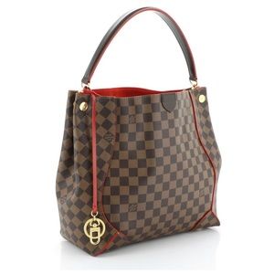 Used Authentic Louis Vuitton Caissa Hobo Damier